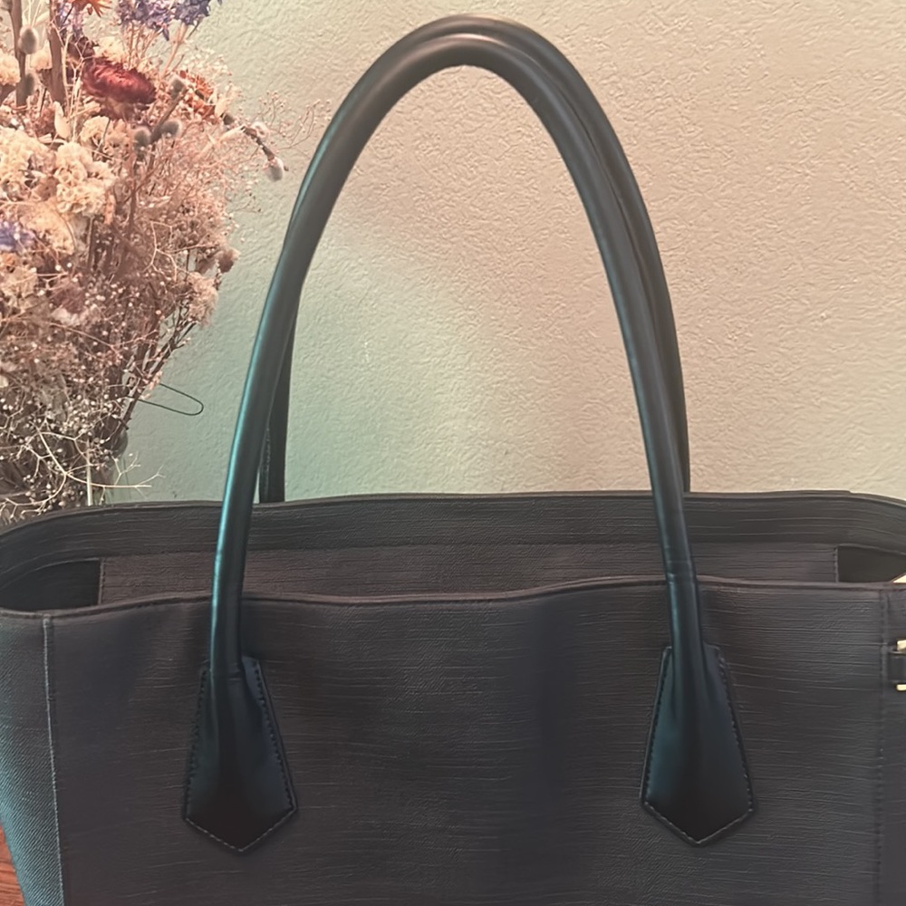Dagne Dover Signature Legend Black Coated Canvas Large Tote - Picture 2 of 16